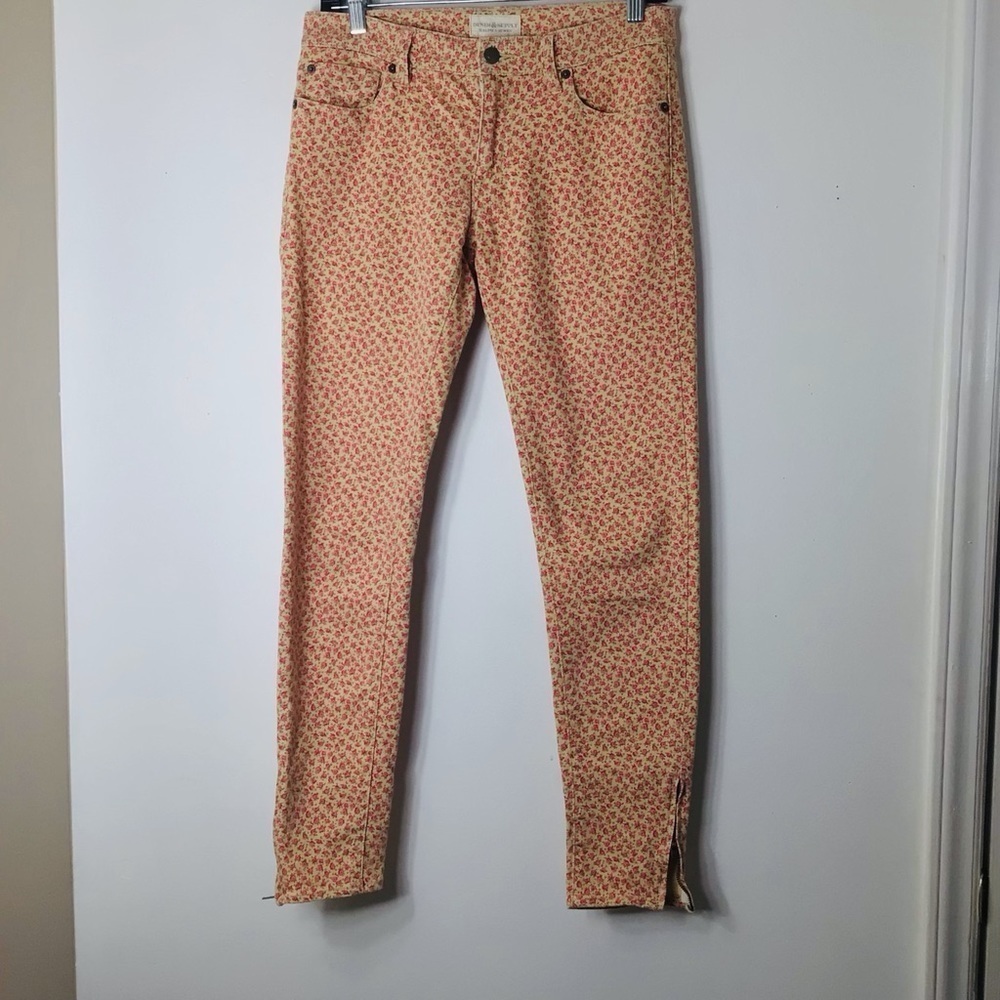 Ralph Lauren Jean pants women 28 floral ankle zip vintage rare